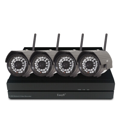 

EasyN NVR-1-A4 +4PCS 106V HD Megapixel 720P Outdoor Waterproof Night Vision Wifi IP Camera