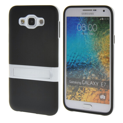 

MOONCASE Galsxy E7 Case Jelly color Silicone Gel TPU Skin Slim With Stand Back Case Cover for Samsung Galsxy E7 Black