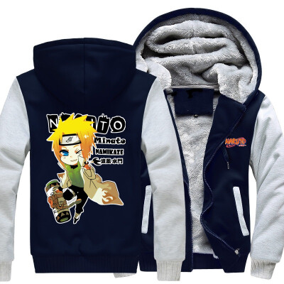 

Autumn Winter sweatshirt man fashion MINATO One piece Anime LUffy hooded full sleeve thick hoodies USA size