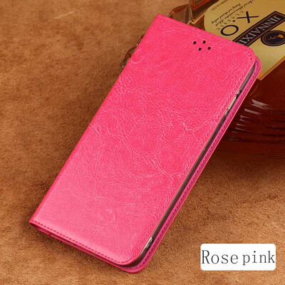 

Genuine Leather flip Case For iPhone 6 7 8 Plus X Oil Wax Leather Suture Phone Cover