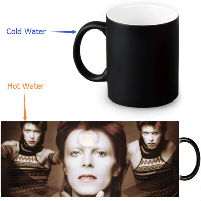 

David Bowie 350ml12oz Heat Reveal Mug Color Change Coffee Cup Sensitive Morphing Mugs Magic Mug Milk Tea Cups