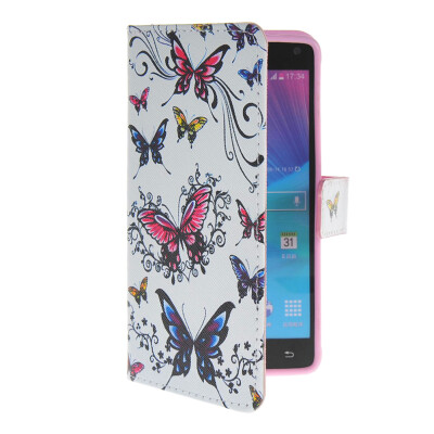 

MOONCASE Pattern Style Leather Side Flip Wallet Card Slot Pouch Stand Shell Back ЧЕХОЛ ДЛЯ Samsung Galaxy Note 4 N9100