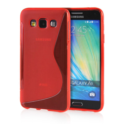 

MOONCASE  - Line Soft Flexible Silicone Gel TPU Skin Shell Back Case Cover for Samsung Galaxy E5 / E500 Red