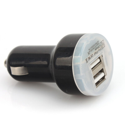 

Universal Black Double USB Car Travel Power Chargers Adapter For iPhone4/iPad