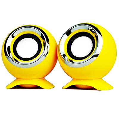 

Shu run ROVKING H072 computer small audio usb mini remote control desktop small speakers multimedia subwoofer cute mobile phone audio lemon yellow