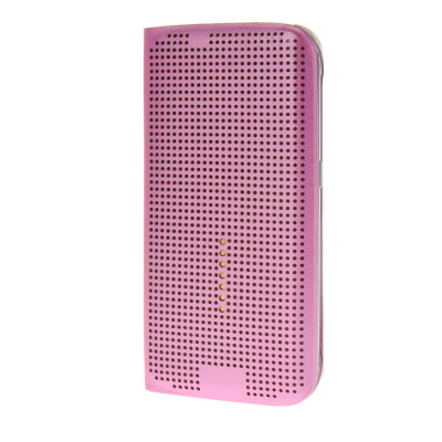 

MOONCASE Slim Surface holes Leather Side Flip Pouch Shell Back Case Cover for Samsung Galaxy S6 Edge Pink