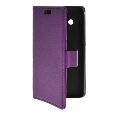 

MOONCASE Slim Leather Flip Wallet Card Pouch with Kickstand Shell Back Case Cover for Samsung Galaxy Core 4G G3518 Purple