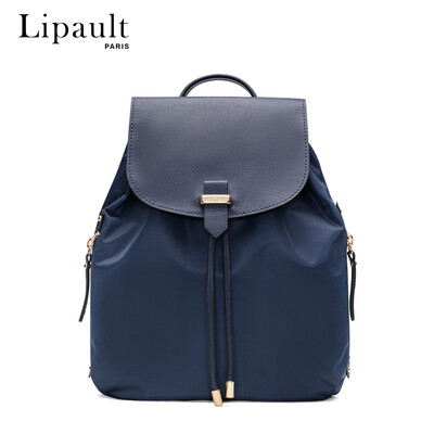 

Lipault backpack ladies casual fashion backpack solid color drawstring water-proof bag P6670002 purple sauce red
