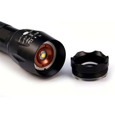 

WH 1800LM Aluminum Waterproof Zoomable T6 LED Flashlight SOS Torch light for 18650 Rechargeable Battery or AAA battery