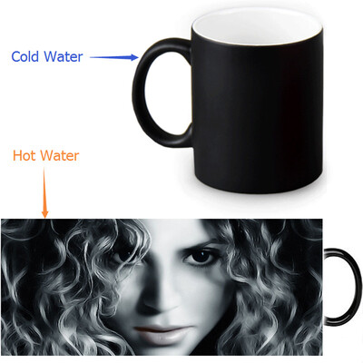

shakira 350ml12oz Heat Reveal Mug Color Change Coffee Cup Sensitive Morphing Mugs Magic Mug Milk Tea Cups
