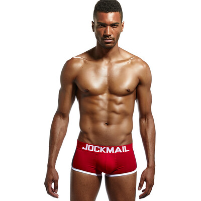 

JOCKMAIL Mens Cotton Cup Boxer Briefs Sexy U convex Sexy pants GAY