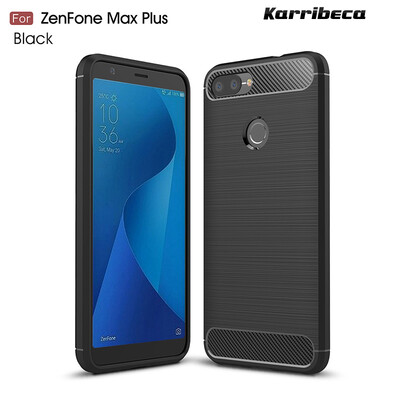 

Углеродного волокна матовый Силиконовый чехол на asus zenfone max plus ZB570TL чехла случае прочная Броня чехлы бампер