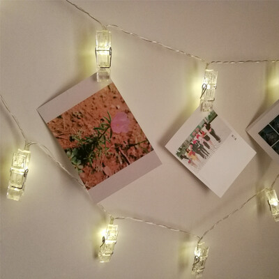 

Battery LED Christmas Lights LED Light String Clip Garland Lights Decoration New Year Wedding Room Light Chain Gerlyanda