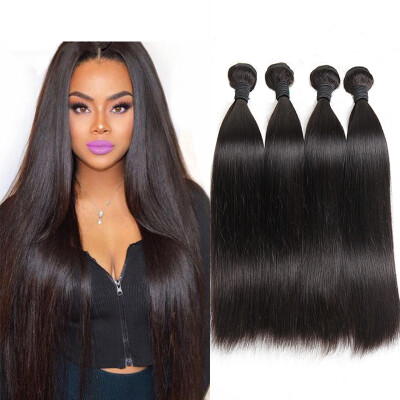 

10A Unprocessed Indian Virgin Hair Straight 4 Bundles Muse Beauty Hair Products Indian Straight Hair Weave Human Hair Extensions