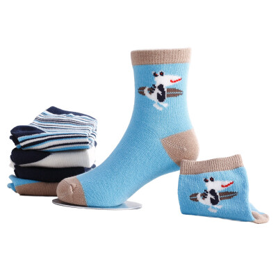 

Antarctic Nanjiren children socks spring&summer cotton in the tube breathable sweat boy mixed with 5 pairs of equipment L