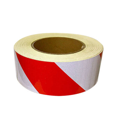 

Xuanxin Red&white twill safety zone warning line wall sticker floor sticker logo reflective film warning tape FGJD-H