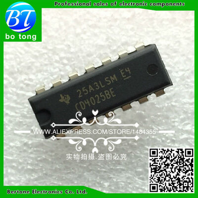 

100PCS CD4025BE DIP-14 CD4025B CD4025 DIP free shipping New Original
