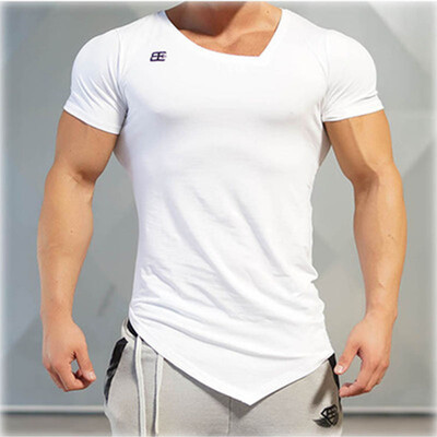 

Muscle Fitness Brothers Mens Sports Outdoor Running Training T-Shirt Slim Elastic Breathable Short Sleeve