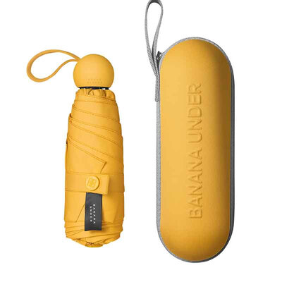 

Banana BANANAUNDER CAPSULE capsule 40 series sun umbrella folding umbrella with umbrella female 50 water repellent umbrella umbrella yellow