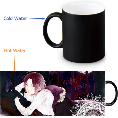 

DIABOLIK LOVERS 350ml/12oz Heat Reveal Mug Color Change Coffee Cup Sensitive Morphing Mugs Magic Mug Milk Tea Cups