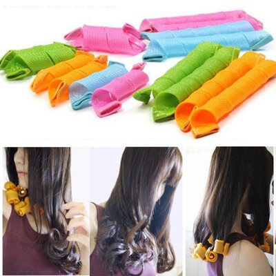 

18PCS Hair Curlers Twist Spiral Circle Curlformers Magic Rollers Styling Tool