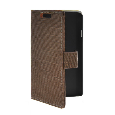 

MOONCASE Slim Leather Side Flip Wallet Card Slot Pouch Stand Shell Back ЧЕХОЛ ДЛЯ LG F70 Coffee