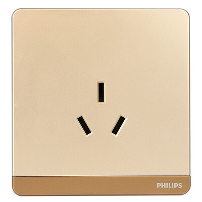 

Philips PHILIPS switch socket fly Yi series 10A three hole socket champagne