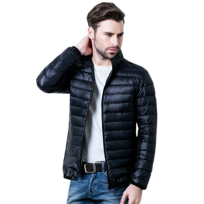 

2015 Men's New Winter Jacket And Coat Plus Size Clothing Slim solid color advanced light down jacket