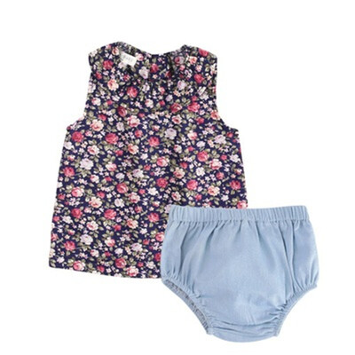 

Childrens suits shredded flowers jeans shorts two pieces cross-border wholesale newborn summer baby suits