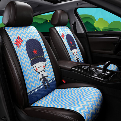

Purple wind chime car seat summer 3D free tied cute cartoon car seat ice silk seat cover four seasons universal single piece five-seat universal office seat cushion MJ091 standard version - guard