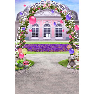 

Happy Gate Background 57FT Vinyl Fabric Cloth Digital Printing Photo Studio Backdrop S-3054