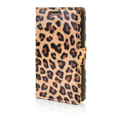 

MOONCASE Leopard Skin Leather Side Flip Wallet Card Slot Pouch Stand Shell Back ЧЕХОЛ ДЛЯ Microsoft Lumia 435 Leopard