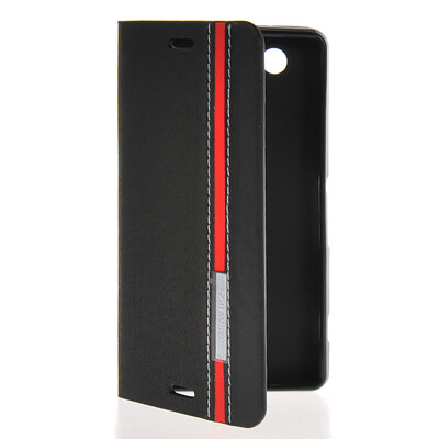 

MOONCASE Business style Leather Side Flip Wallet Card Slot Pouch Stand Back чехол для Sony Xperia Z3 Mini Black