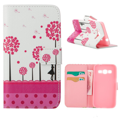 

MOONCASE Case for Samsung Galaxy Core Prime G360 Flip Leather Foldable Stand Feature Case Cover [Pattern series] /a01