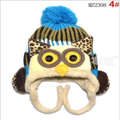 

Buebos Ninos Children Autumn Winter Hat Colorful Owl Cashmere Ear Protection Woolen Knitted Baby Kids Boy Girl Beanie Hat