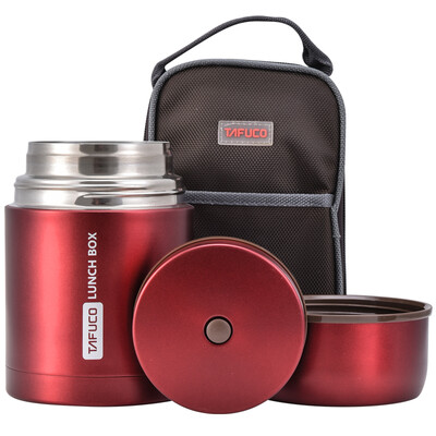 

Taifu high TAFUCO stewed pots stainless steel vacuum braised beaker students adult insulation braised pot gift sets T-2020 elegant red 10L