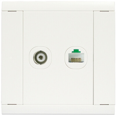 

Schneider Schneider switch socket computer TV socket panel A5 shiny series white