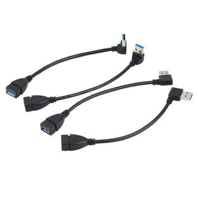 

USB 3.0 Male A to Female A 90 Degree Extension Data Sync Cord Cable Adapter