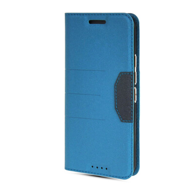 

MOONCASE Leather Side Flip Wallet Card Slot Pouch Stand Slim Back Case Cover for Htc One M9 Blue