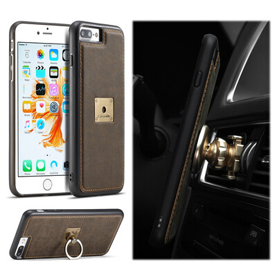 

Iphone 66S6 Plus6S Plus Luxury Leather Commerce Multi-function Vehicular ring Protection Cover Phone case
