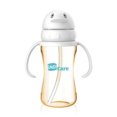 

EASYCare PPSU baby drinking cup with straw handle baby penguin cup children students leak-proof spray bottle 260ml white newborn