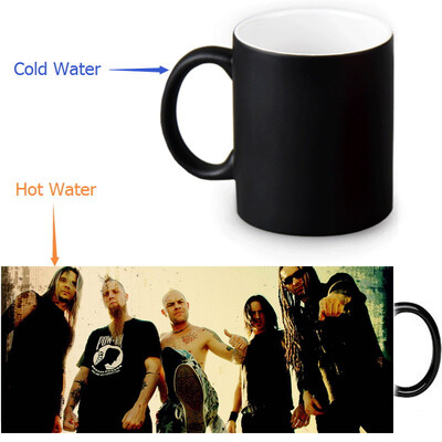 

Five Finger Death Punch 350ml12oz Heat Reveal Mug Color Change Coffee Cup Sensitive Morphing Mugs Magic Mug Milk Tea Cups
