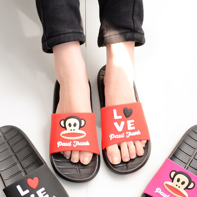 

PaulFrank big mouth monkey slippers couple models casual fashion outdoor sandals beach shoes men PF600 red 41 suitable for wearing 40 yards