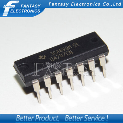 

5PCS UA747CN DIP14 UA747 DIP new&original IC free shipping