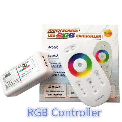 

DC 12V 24V RGB RGBW LED Controller 24G RF Touch Screen Remote Control 6A per Channel for smd 5050 3528 5630 led strip Light