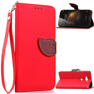 

MOONCASE [Leaves Magnetic] Flip PU Leather Wallet Card Pouch Bracket Stand Back Case Cover for Huawei Ascend G8