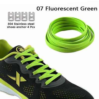 

JUP 3 Pairs Lazy Not Tie Shoelaces Metal Fashion Simple&Convenient Buckle Elastic Polyester Rubber Laces Sports Shoes Rope