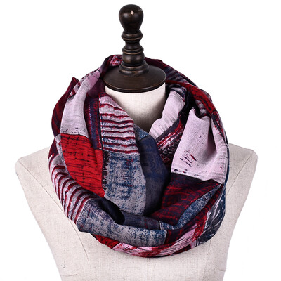 

brand design plaid print tube infinity scarf for women new soft cotton ring scarves plus size hijab foulard femme shawl sjaal