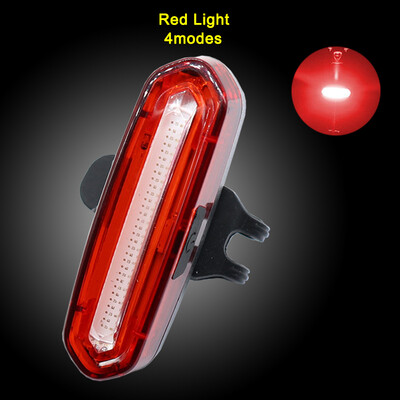 

100 LM перезаряжаемый COB LED USB горный велосипед хвост света MTB безопасности Предупреждающая велосипедная лампа