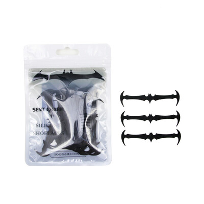 

JUP 12 устанавливает 192 корня Новые дети Дети Unisex Athletic No Tie Shoelaces Elastic Silicone Easy Sneaker Спортивная обувь Кружева Bat Shape
